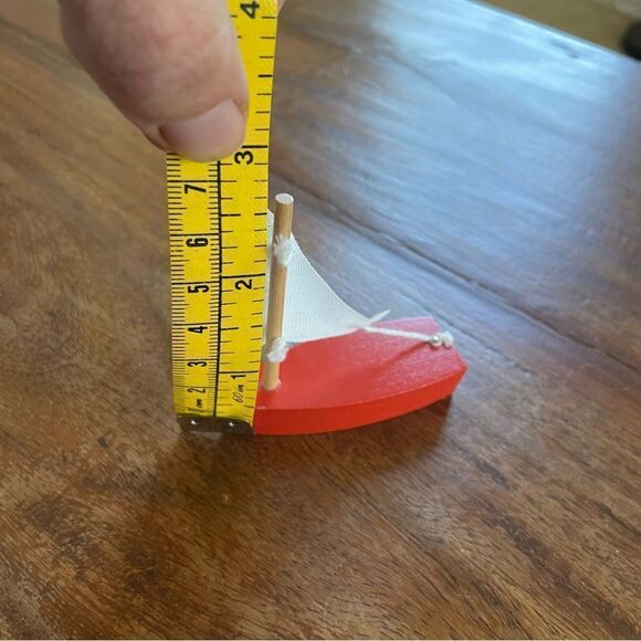 Small Wooden Sailboat Décor Gift Idea NWOT - Picture 8 of 8